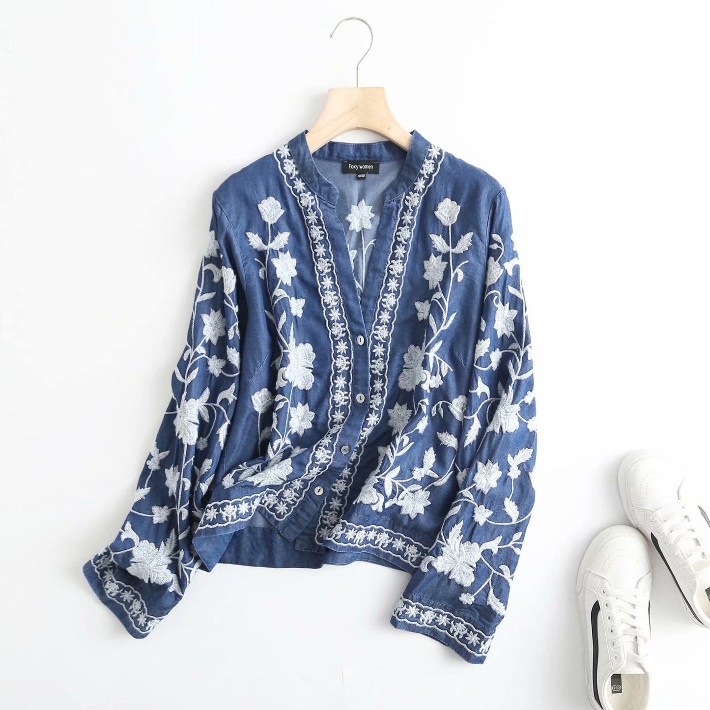 Casual Floral Open Front Cardigan