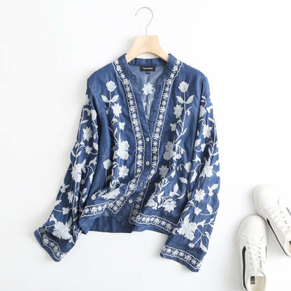 Casual Floral Open Front Cardigan