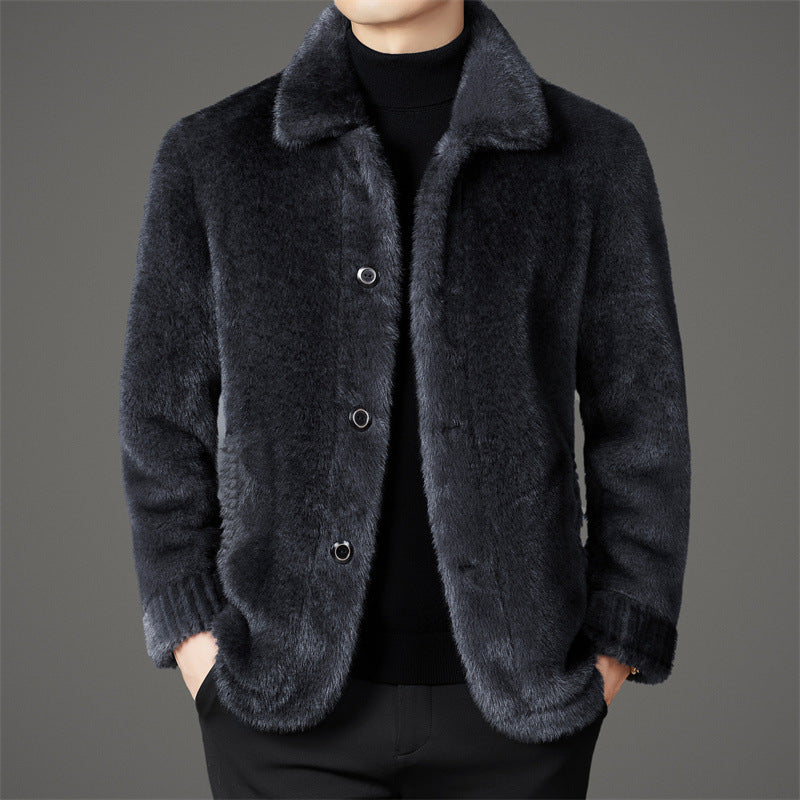 Luxurious Mink Collar Jacket - Nocini