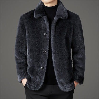 Luxurious Mink Collar Jacket - Nocini