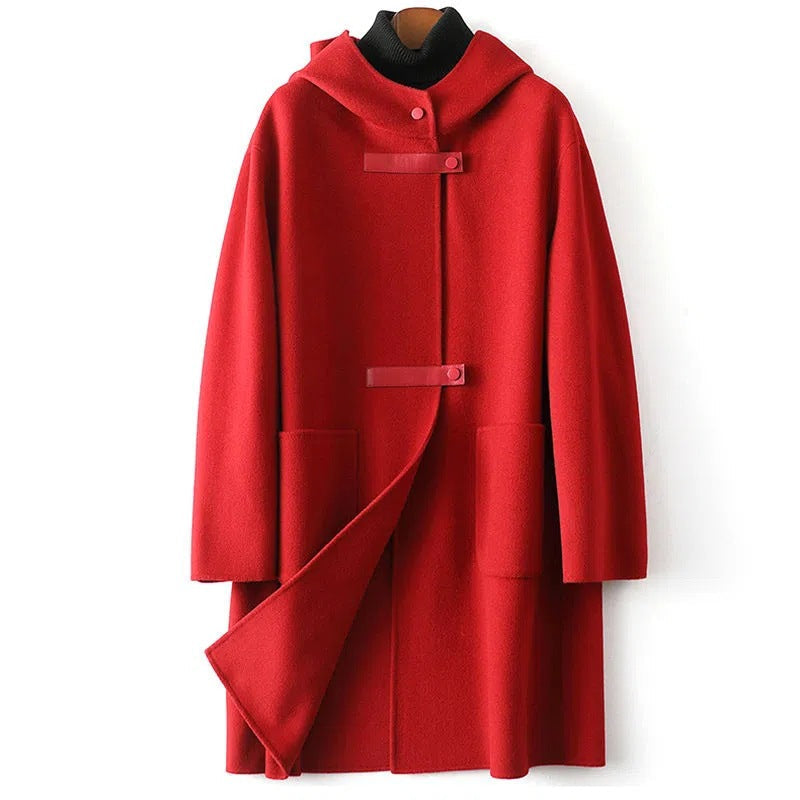 Casual Hooded Knee Length Parka Coat