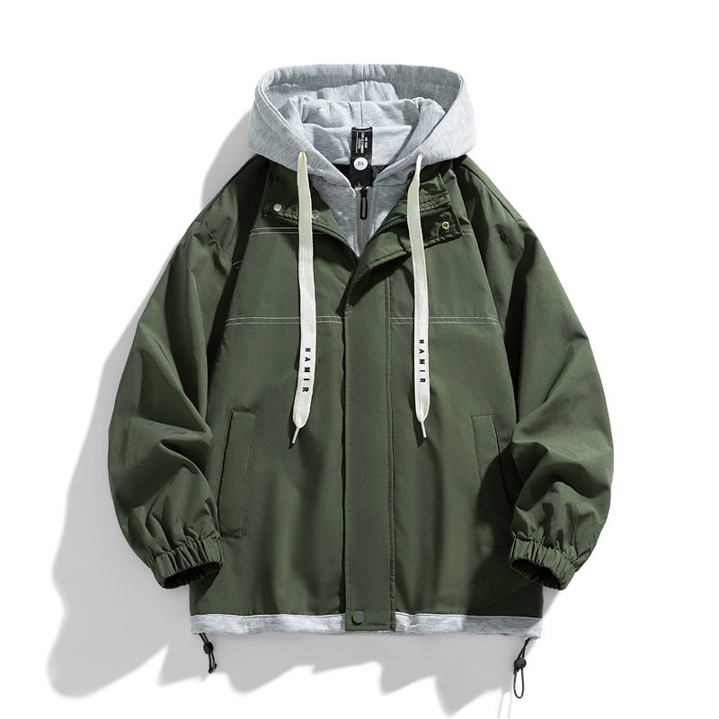 Relaxed Fit Hoodie Jacket with Adjustable Pockets