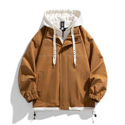 Relaxed Fit Hoodie Jacket with Adjustable Pockets