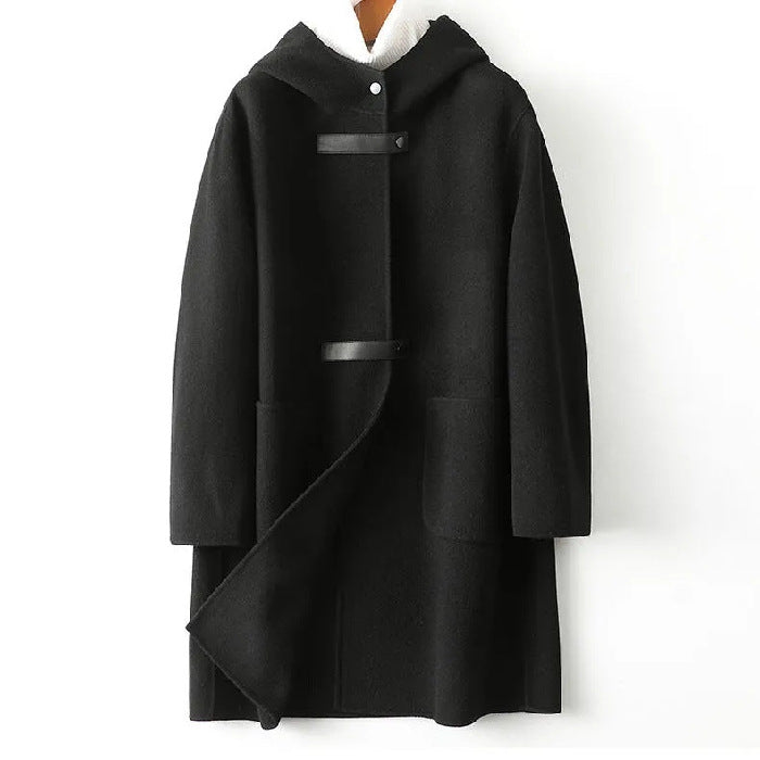 Casual Hooded Knee Length Parka Coat