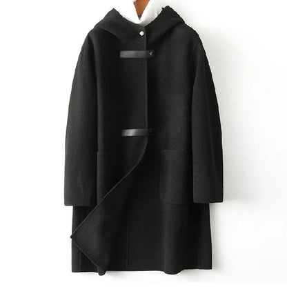 Casual Hooded Knee Length Parka Coat