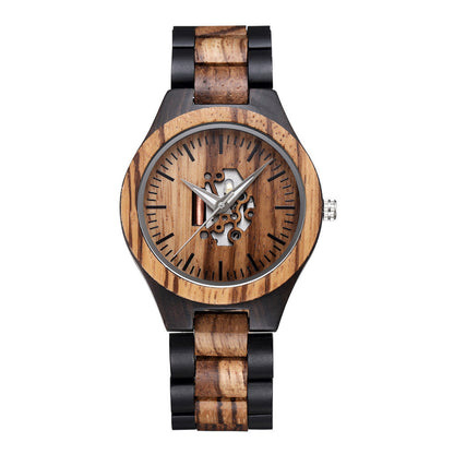 Men's Mechanical Skeleton Leather Strap Watch