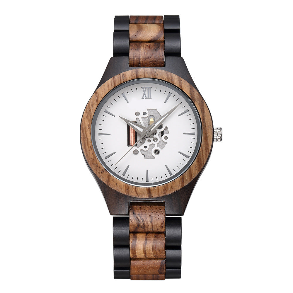Classic Wooden Round Analog Watch