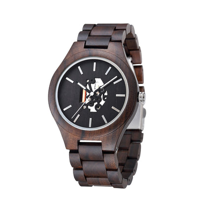 Unique Wooden Skeleton Watch