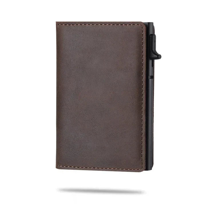 Slim Leather Phone Wallet Tracker