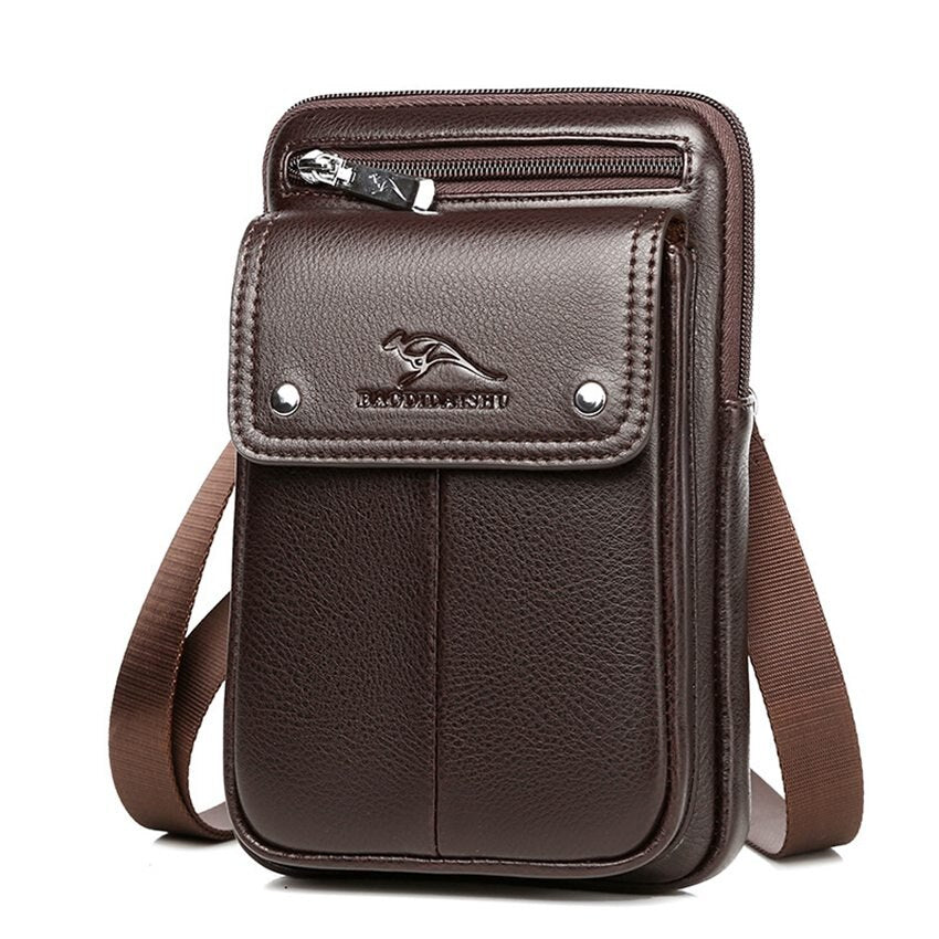 Leather Mens Small Crossbody Bag