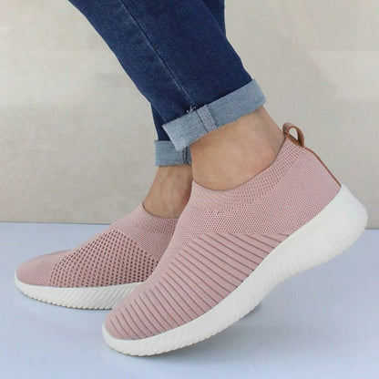Women's Slip On Shoes - Soft Mesh - Lightweight Sneakers