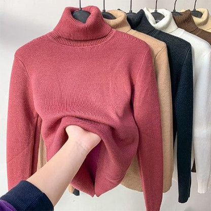 Women's Fitted Crew Neck Sweater Soft Long Sleeve