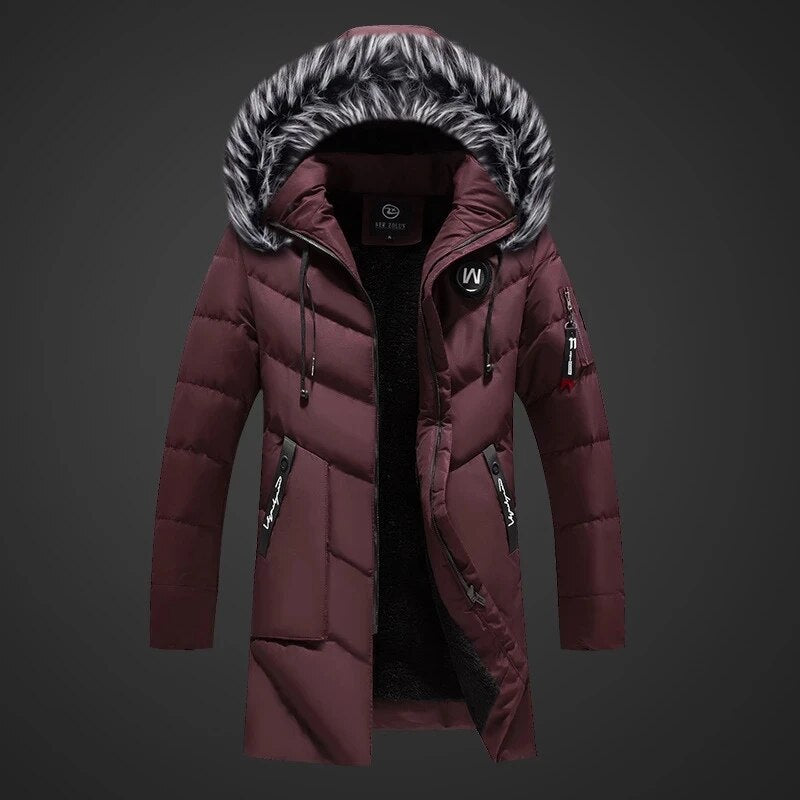 Men's Waterproof Insulated Hooded Winter Parka Coat