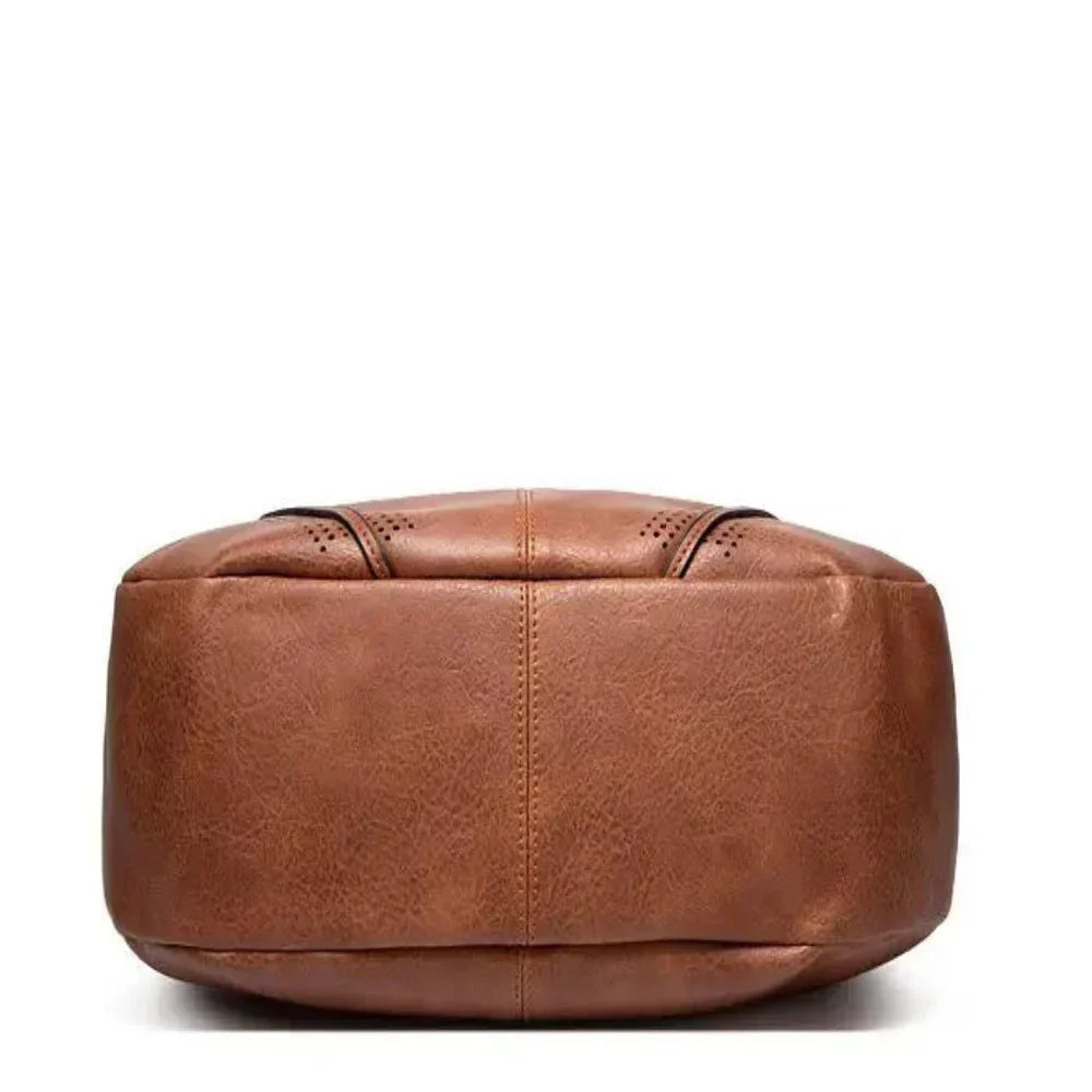 Casual Faux Leather Tote Handbag