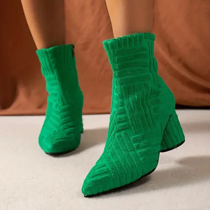 Classic High Heel Ankle Boots for Women