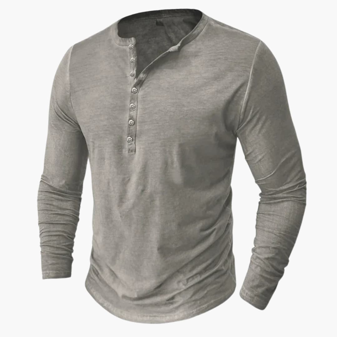 Classic Mens Button Front Long Sleeve Shirt