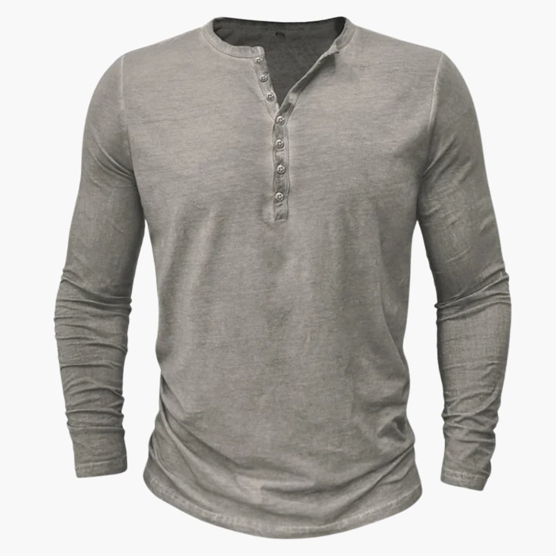 Classic Mens Button Front Long Sleeve Shirt