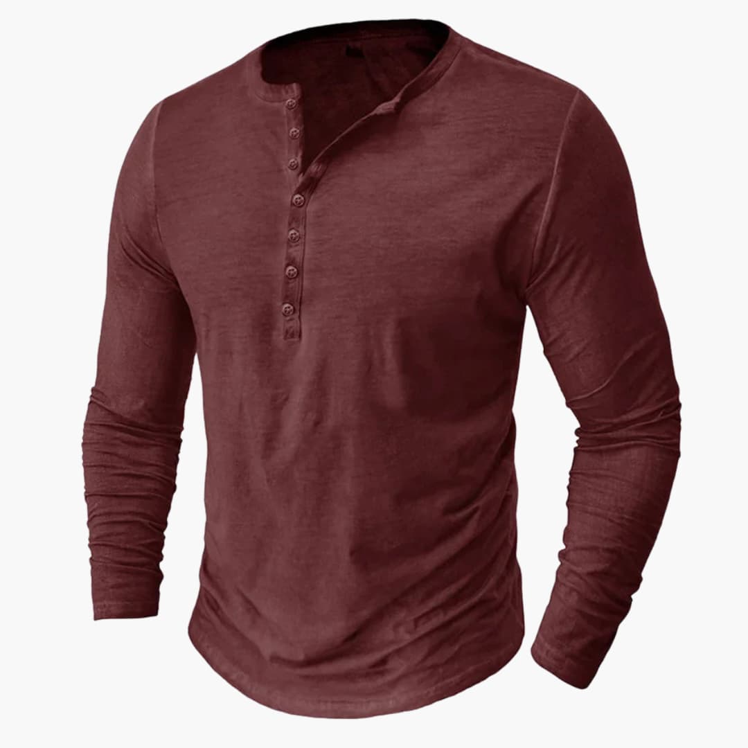 Classic Mens Button Front Long Sleeve Shirt