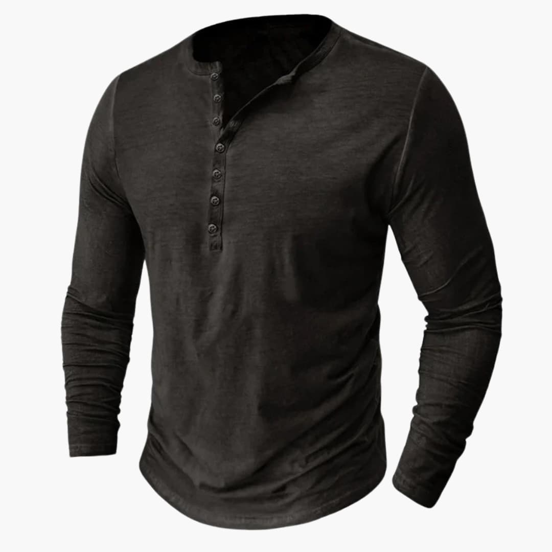 Classic Mens Button Front Long Sleeve Shirt