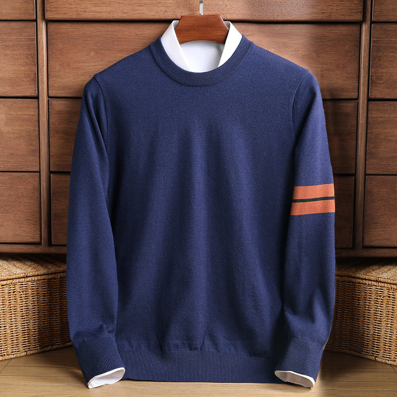 Comfortable Crew Neck Pullover Sweater for Men