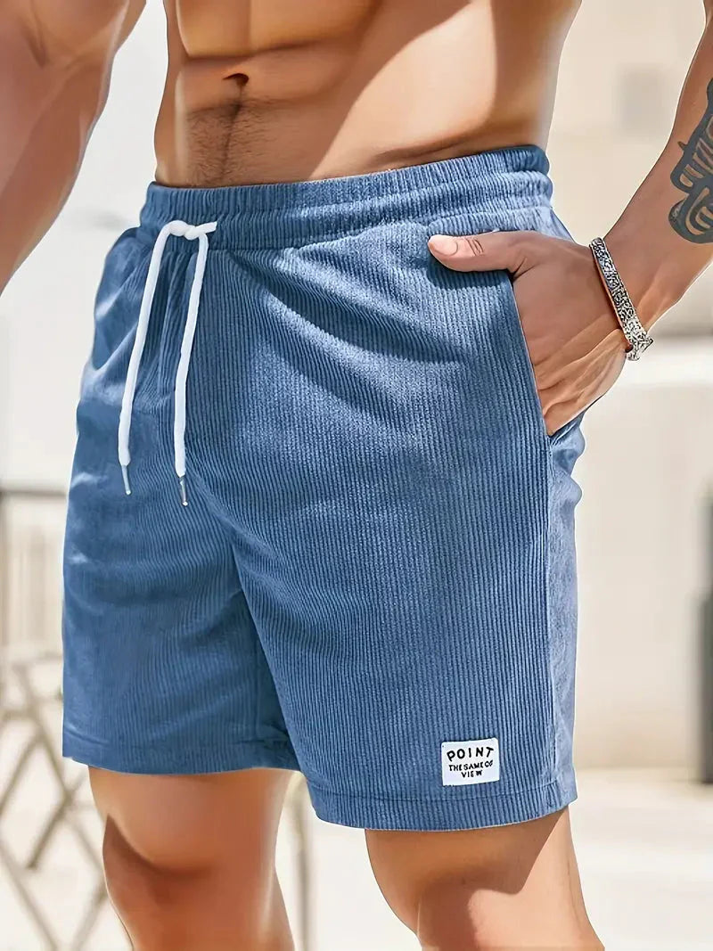 Comfortable Men's Shorts Elastic Waistband Side Pockets