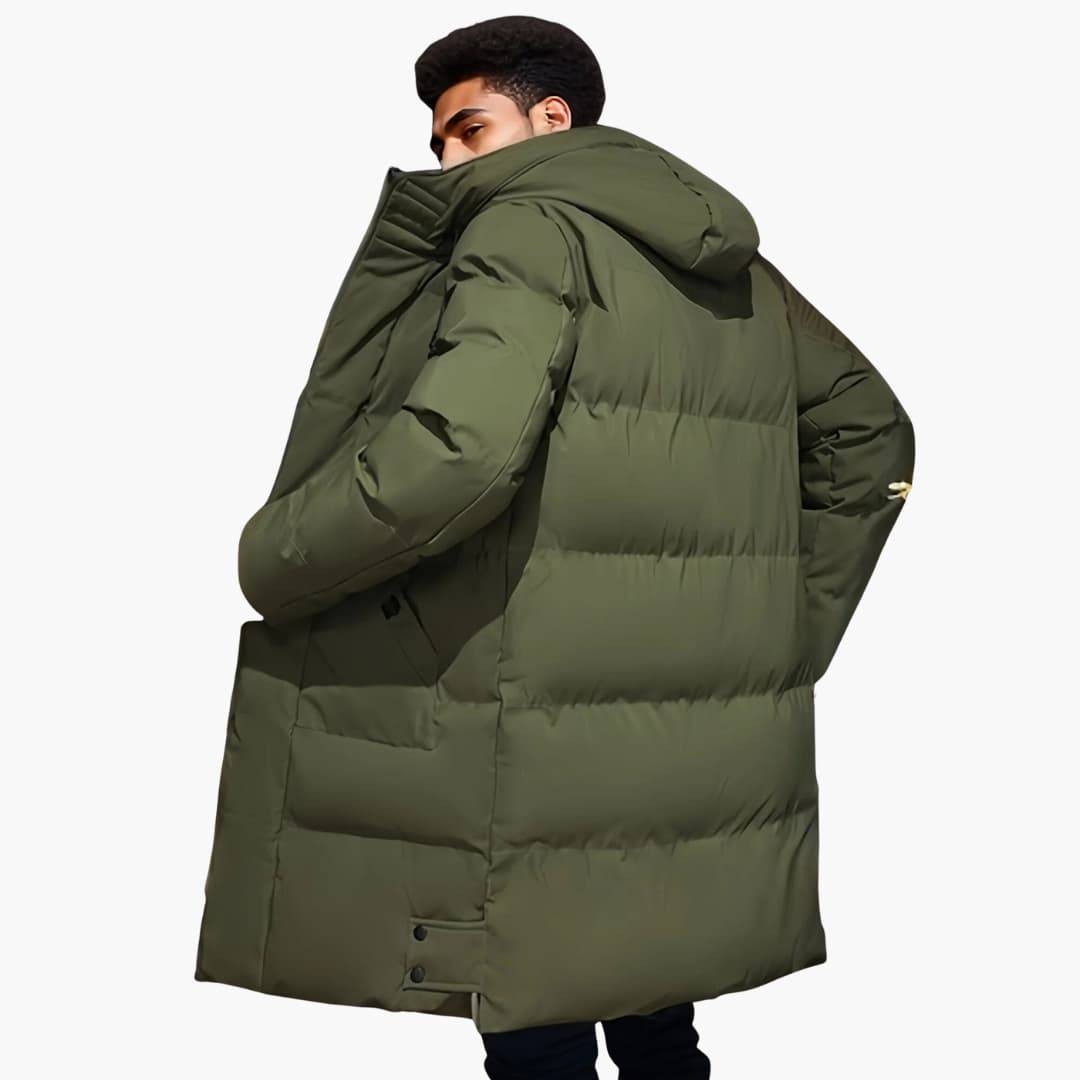Waterproof Men's Parka Coat with Hood and Zip