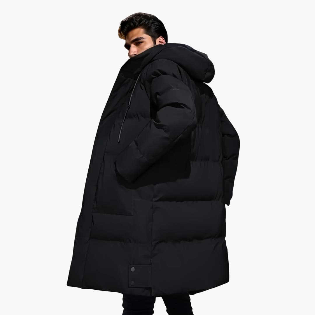 Waterproof Men's Parka Coat with Hood and Zip