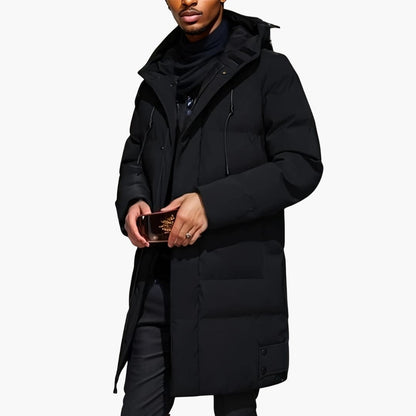 Warm Waterproof Parka for Men with Adjustable Hood