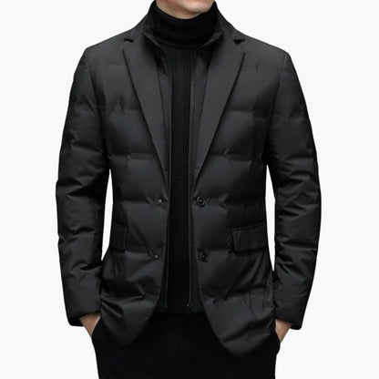 Slim Fit Men's Business Jacket with Pockets - Olytrend