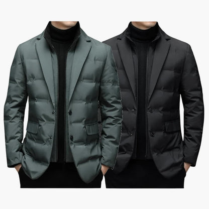 Slim Fit Men's Business Jacket with Pockets