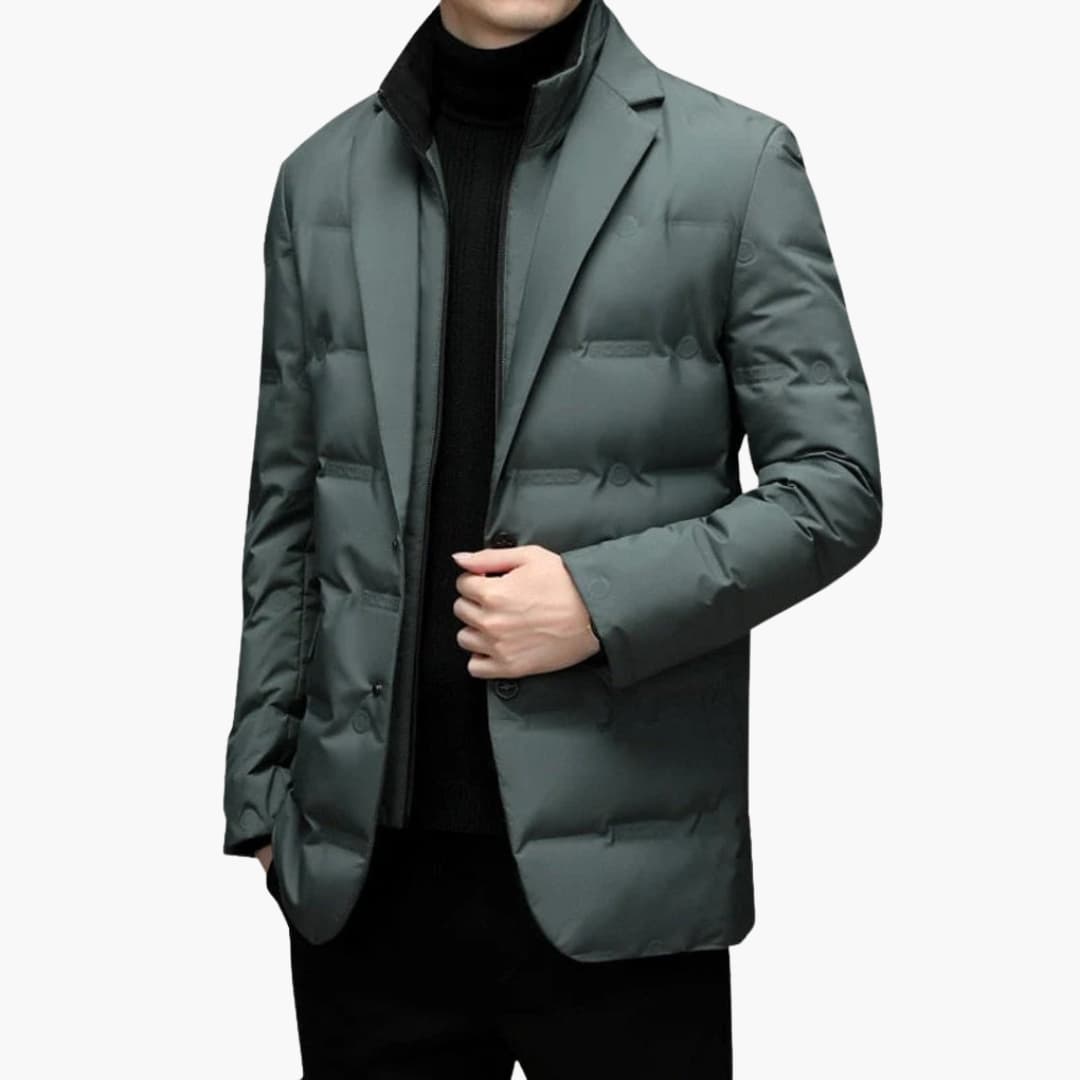 Slim Fit Men's Business Jacket with Pockets