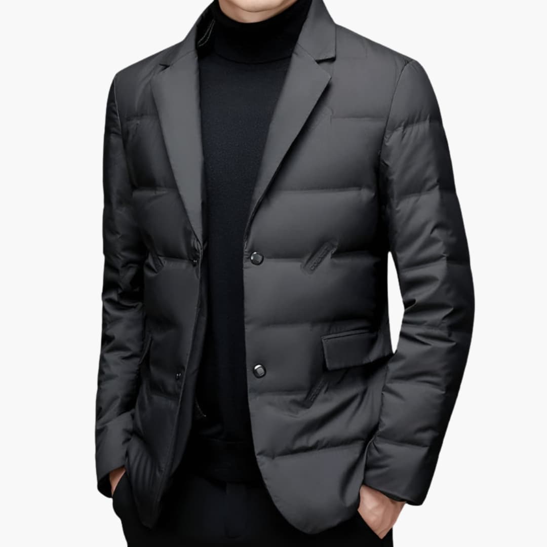 Classic Fit Mens Suit Jacket with Pockets - Olytrend