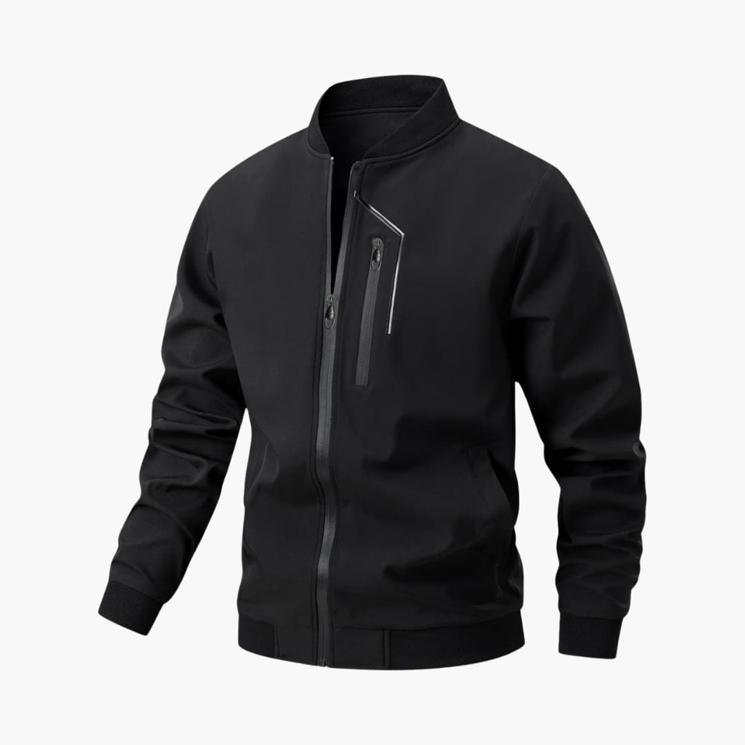 Men's Zip Up Flight Jacket with Pockets