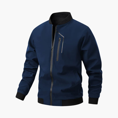Men's Zip Up Flight Jacket with Pockets - Olytrend