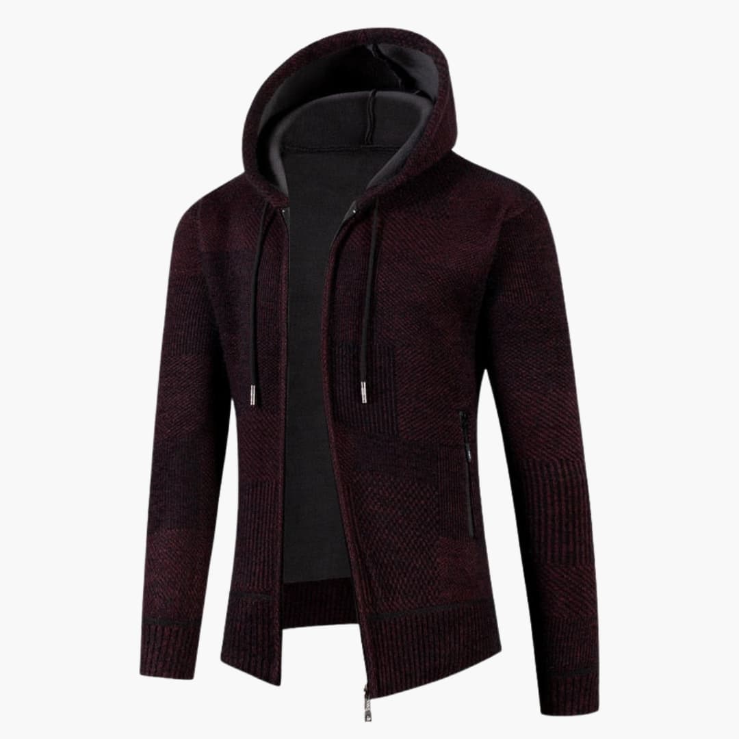 Men's Zip Up Hooded Sweater Jacket