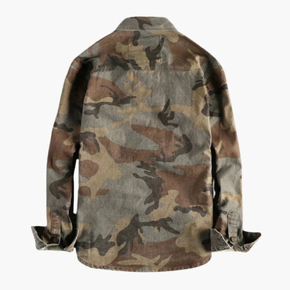 Relaxed Fit Mens Utility Shirt with Pocket Detail