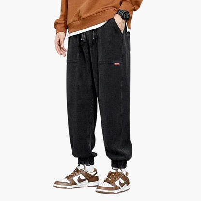 Men's Casual Corduroy Sweatpants with Elastic Waist