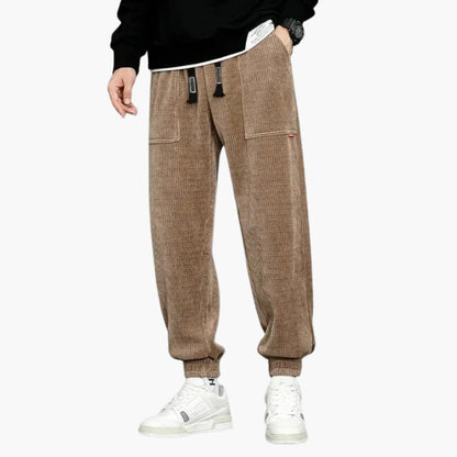 Men's Casual Corduroy Sweatpants with Elastic Waist
