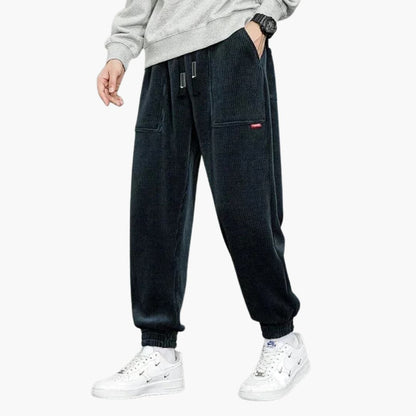Men's Casual Corduroy Sweatpants with Elastic Waist