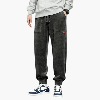 Men's Casual Corduroy Sweatpants with Elastic Waist