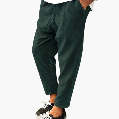 Comfortable Corduroy Trousers with Elastic Waist