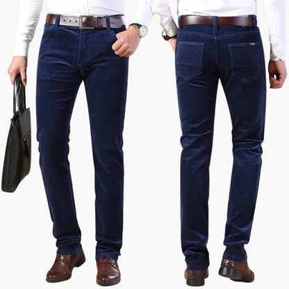 Classic Fit Corduroy Trousers for Men