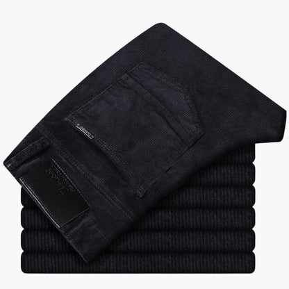 Classic Fit Corduroy Trousers for Men