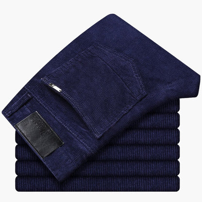 Classic Fit Corduroy Trousers for Men