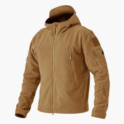 Warm Mens Multi Pocket Fleece Coat