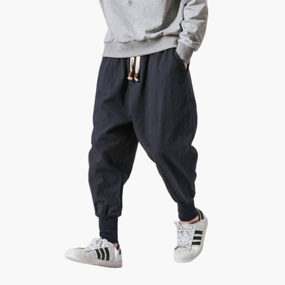Comfortable Elastic Waist Harem Pants for Men
