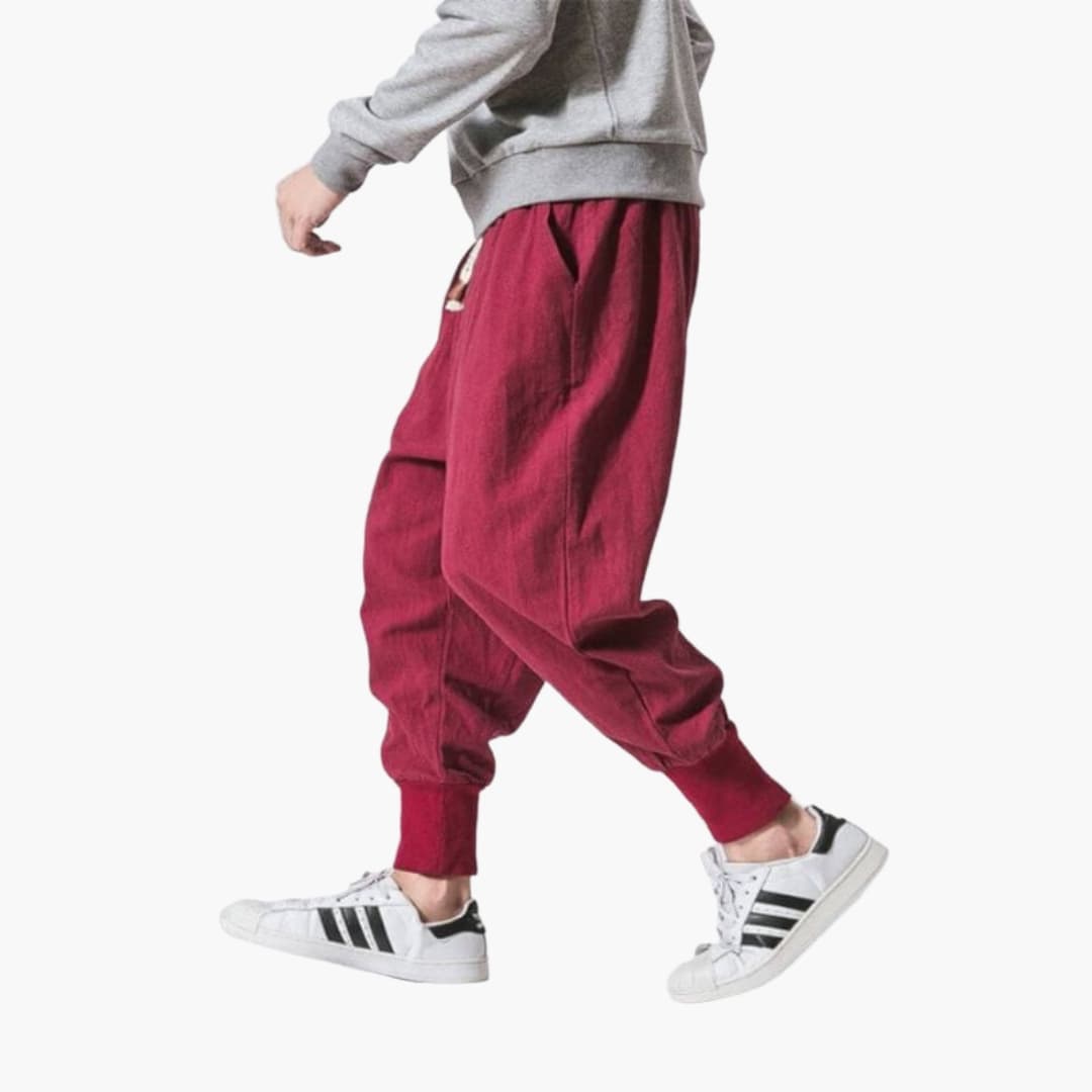 Comfortable Elastic Waist Harem Pants for Men