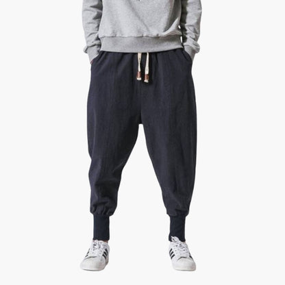 Comfortable Elastic Waist Harem Pants for Men - Olytrend