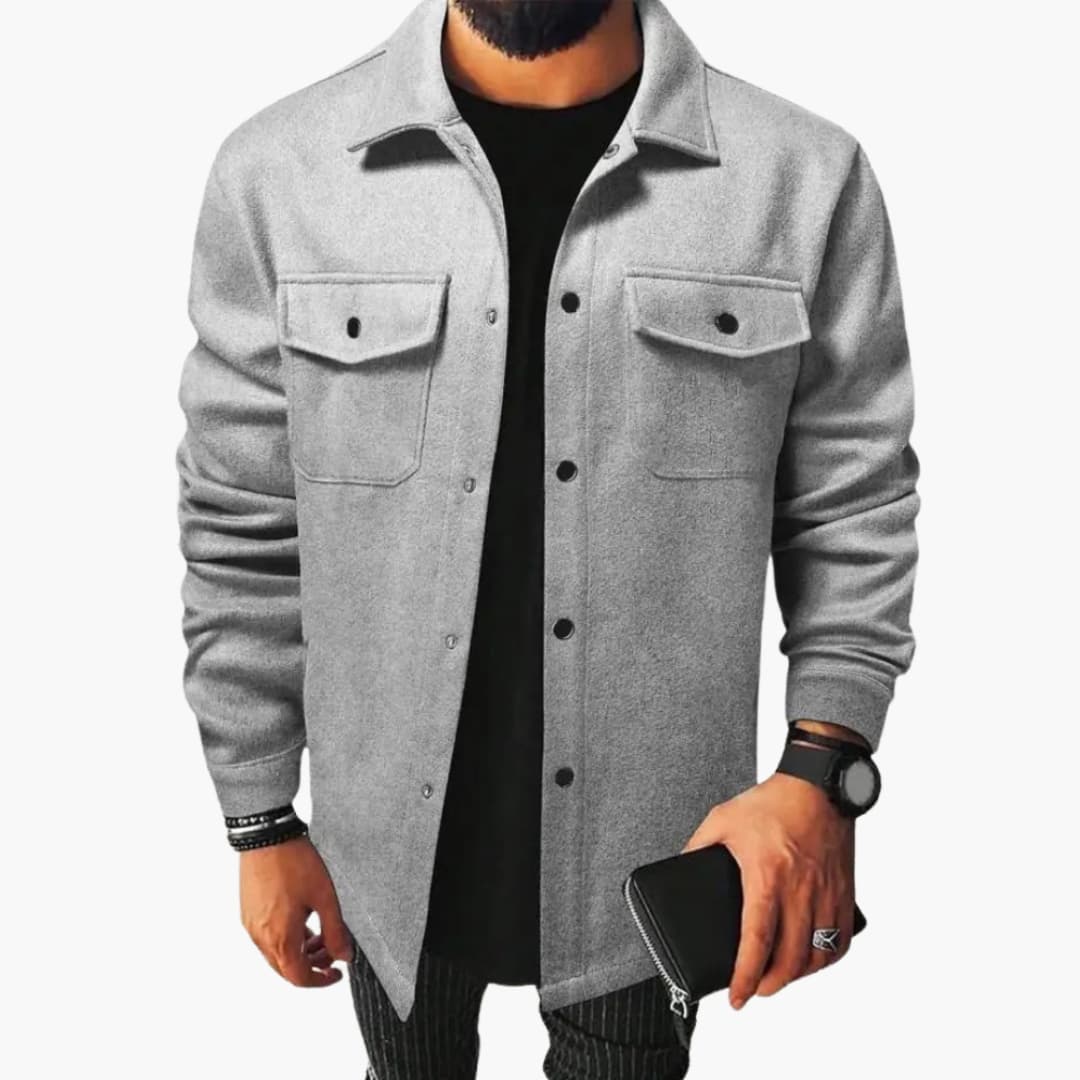 Casual Button Down Shirt Jacket - Olytrend