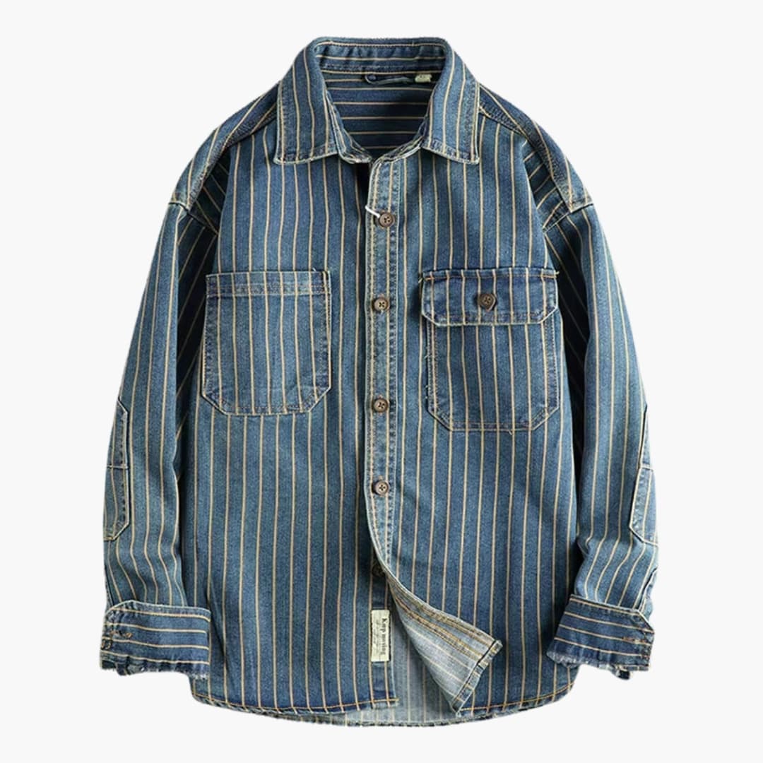 Classic Striped Mens Casual Shirt - Olytrend